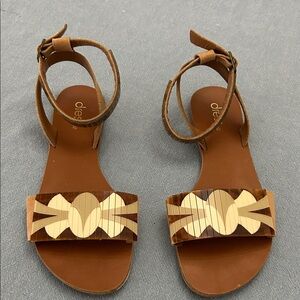 Brown and Tan Brazilian Sandals